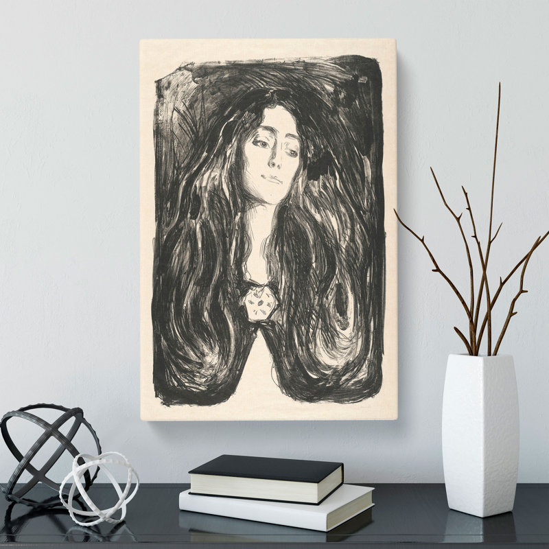 Eva Mudocci by Edvard Munch - Wrapped Canvas, 60cm H x 40cm W x 3cm D