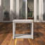 Table d'appoint extérieure en aluminium l 20 po avec rangement à 2 niveaux