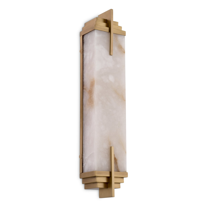 Harman Flush Mounted Sconce, Antique Brass