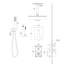 Système de douche à pluie à pression équilibrée double 10 po avec valve brute et ensemble de garniture-64744744