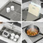 Évier de cuisine à montage sur plan avec robinet escamotable, distributeur de savon et support de séchage à roulettes - Pinces d'installation pour cuve simple en acier inoxydable de calibre 16 T304