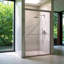 Porte de douche coulissante double semi-sans cadre H 44 po à l 72 po x H 72 po, porte de douche à dérivation, porte en verre trempé Sgcc de 1/4 po (6 mm) d'épaisseur, chrome