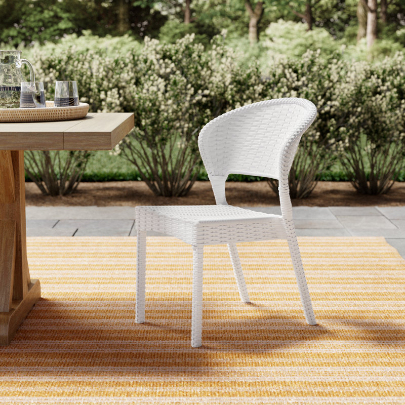 Coral Stacking Side Chair, White