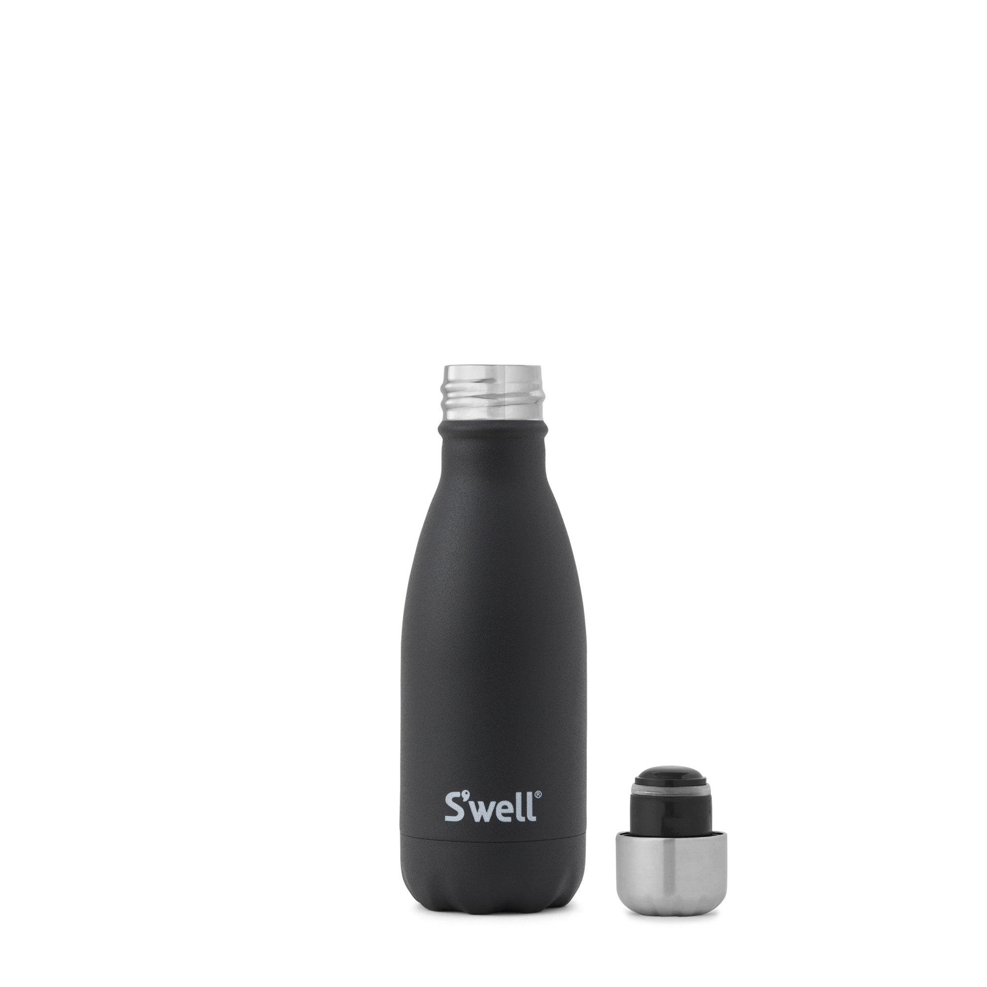 S'well Stainless Steel Triple-Layered Vacuum-Insulated Water Bottle, 9.oz, Onyx