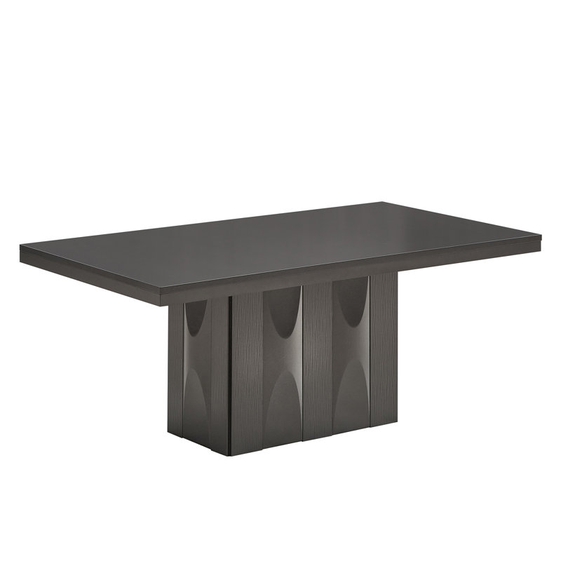 Avenel 71” Rectangular Pedestal Wood Dining Room Table