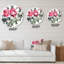 Branche de pivoines mauves rétro - horloge murale traditionnelle-60282005