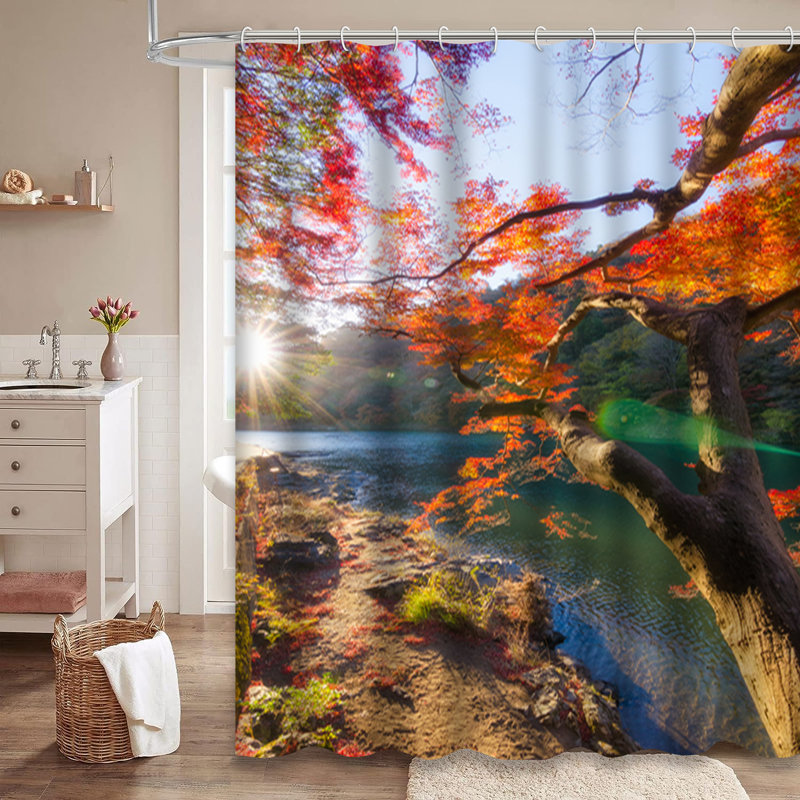 Magnifique rideau de douche avec 12 crochets, L 72 po x l 84 po
