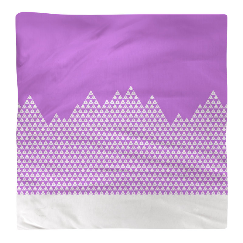 Serviette de coton à motif mountain, H 0,1 po x l 10 po x P 10 po, Violet, Sergé de polyester
