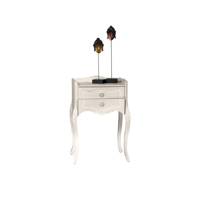 47cm W Solid Wood Bedside Table
