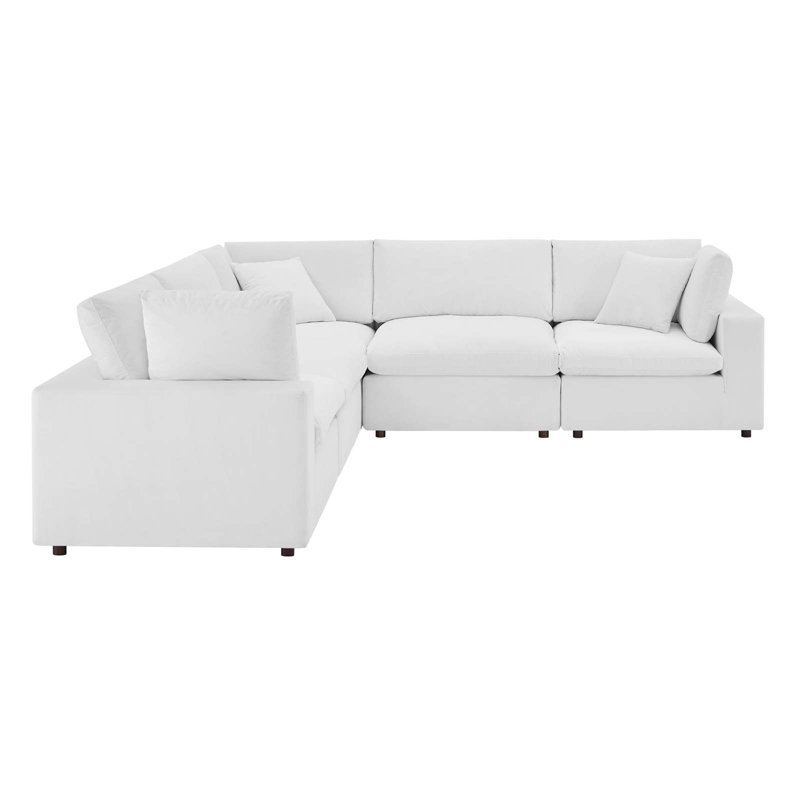 Canapé modulaire 5 pièces Modway Commix, Blanc
