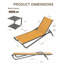 Chaise longue inclinable avec table pour le jardin et la piscine Hester-130544591