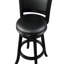 Tabouret de bar pivotant très haut Pio, 34 po, bois massif, similicuir