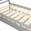 Lit gigogne gris simple - Fabrication en bois massif et fabrication flexible-727386474