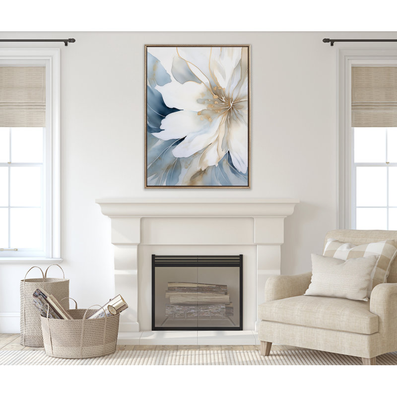 «Elegant Modern Glam Watercolor Abstract Floral» par The Creative Bunch Studio, reproduction d'art sur toile encadrée