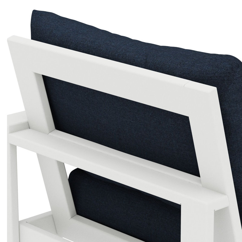 Méridienne d'extérieur POLYWOOD, Indigo marin, Blanc