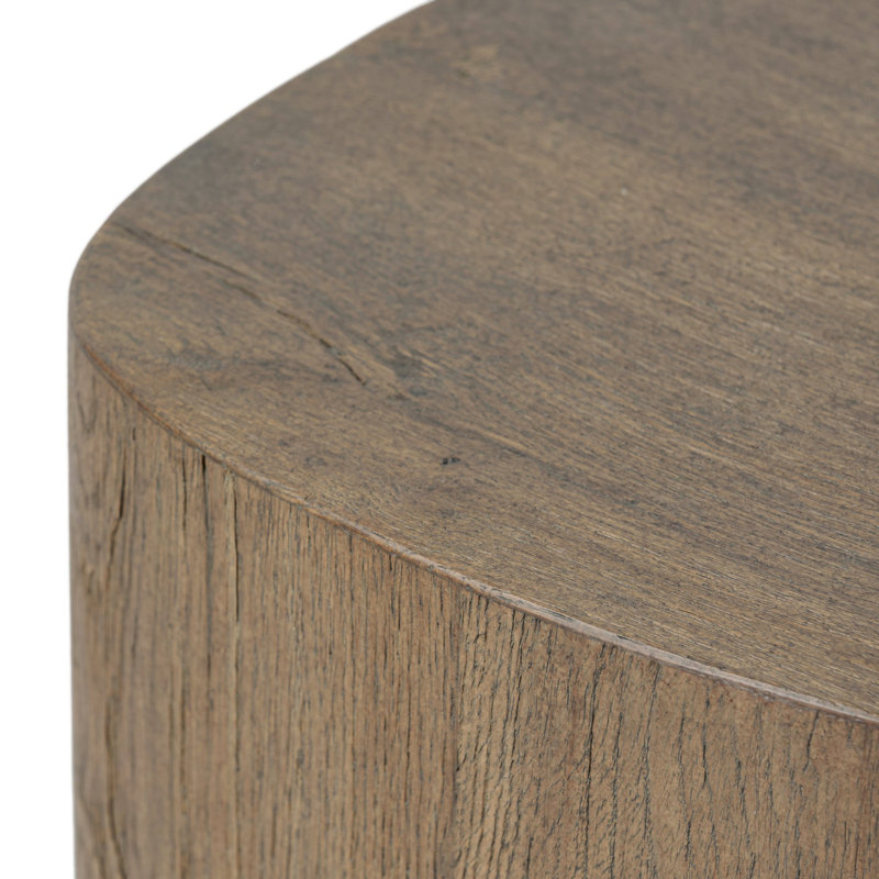 Tycho Pedestal-Brown Oak Veneer, 40" H x 12" W x 12" D