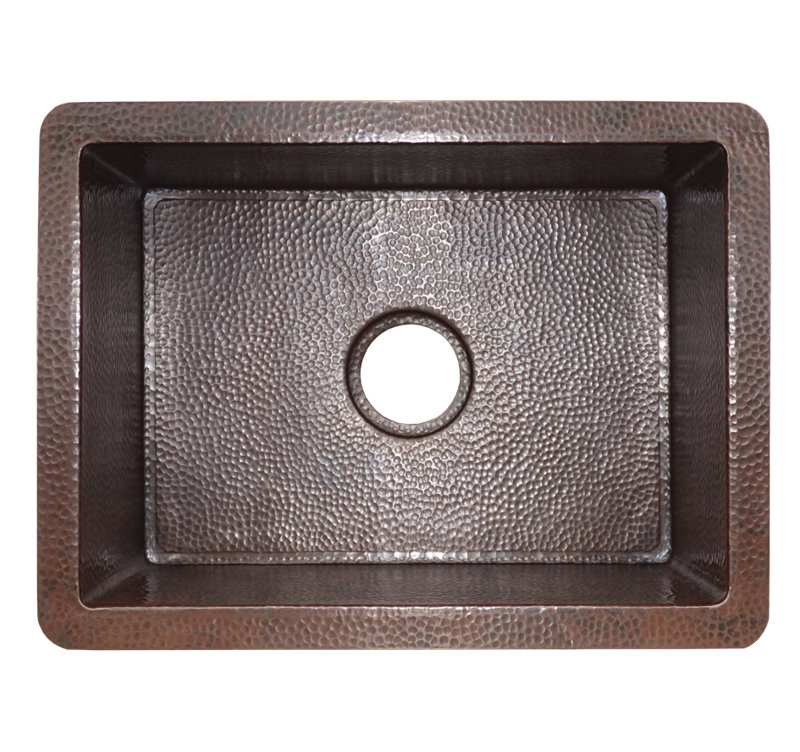 Cocina 22" L x 16" W Undermount Kitchen Sink, Antique Copper