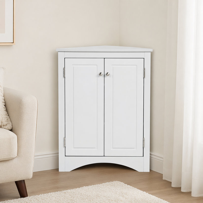 Armoire de rangement triangulaire, armoire de cuisine séparée, Blanc