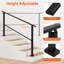 Rails en métal pour les marches extérieures, ensemble de rampes d'escalier pour rampes d'extérieur, rails pour l'extérieur-108225677
