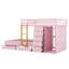 Lit superposé double, lit superposé moderne en bois avec rangement, 2 grands tiroirs, 5 petits tiroirs et petite armoire-510823634
