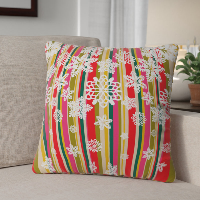 Coussin décoratif flocons de jade, 16 po x 16 po