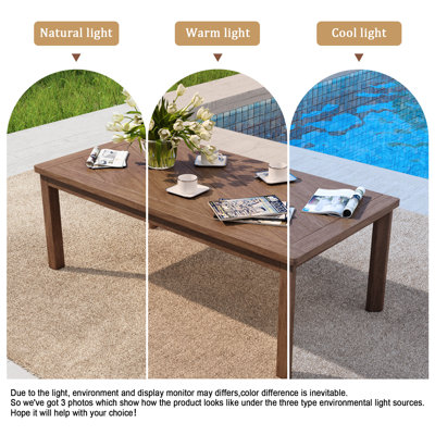 Outdoor Solid Wood Patio Coffee Table