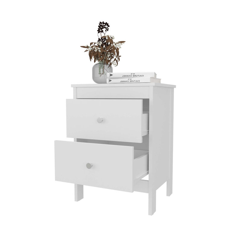 Table de chevet avec 2 tiroirs FM