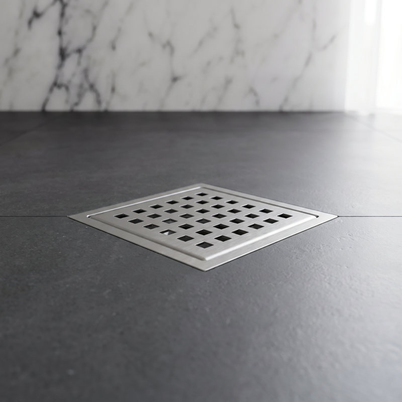 VIGO Elan Square Shower Drain, Brushed Nickel