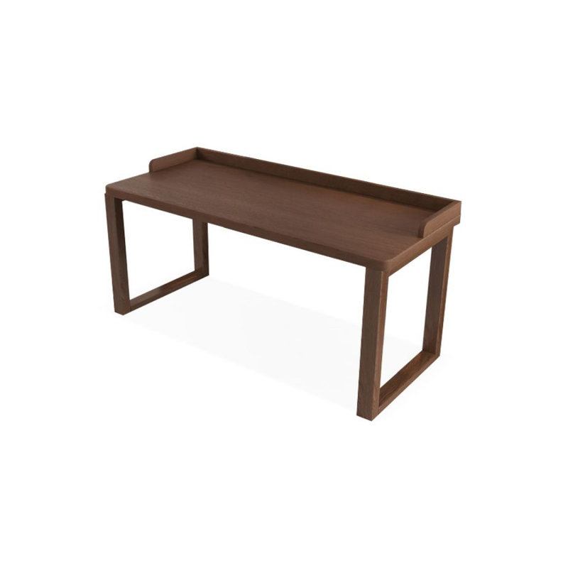 Bureau d'écriture rectangulaire en bois massif noir noyer, 31.5" H x 62.99" W x 23.62" D