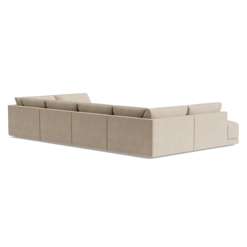 Eva Sectional, Velvet - Beige