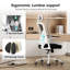 Chaise de bureau ergonomique, chaise de bureau à domicile avec appui-tête, chaise d'ordinateur à haut dossier avec accoudoirs et lombaire réglable-1695848991-1695848988
