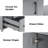 Classic Manicure Table with Glass Top, Nail Desk with Drawers, Vanity Makeup Desk-1866191087