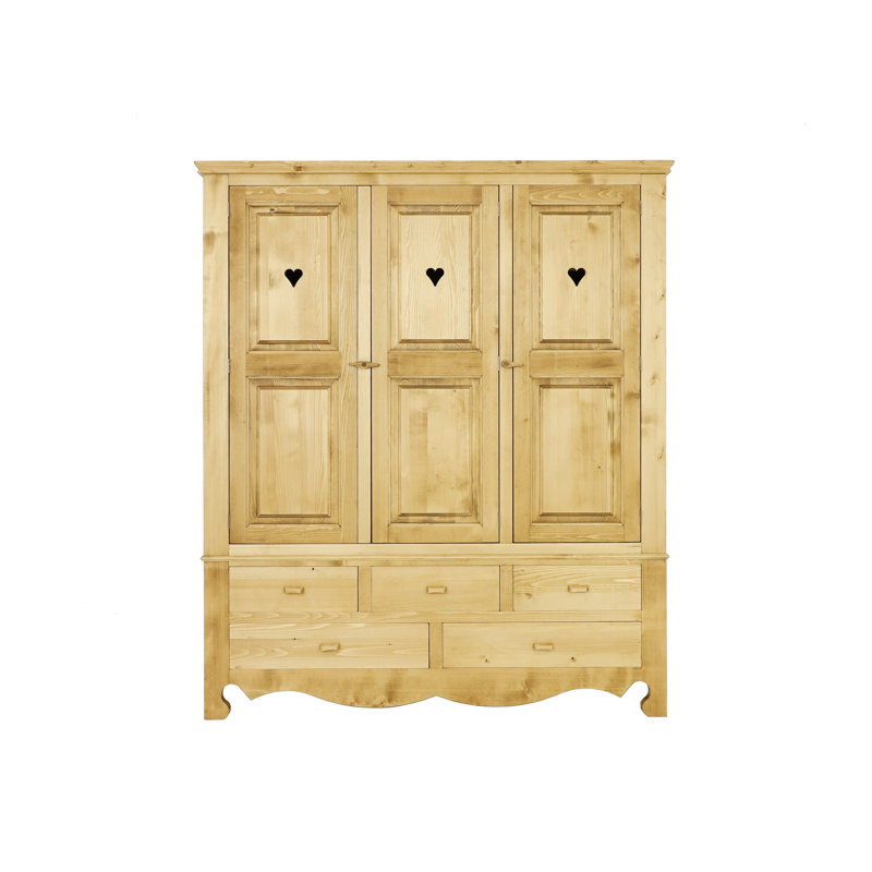 Dambrosio 3 Door Solid Wood Wardrobe