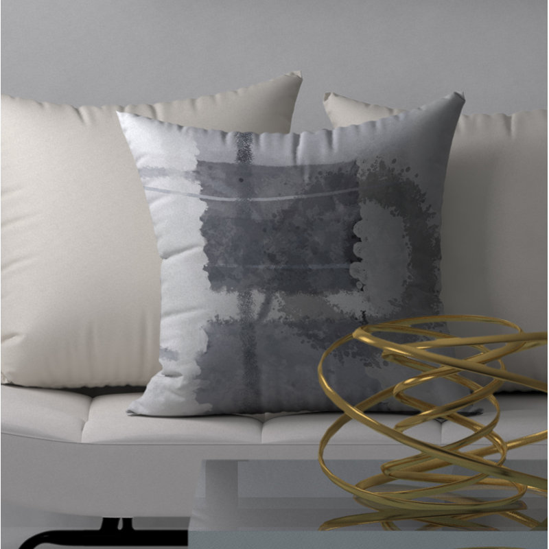 Abstract Throw Pillow, 18" H x 18" W