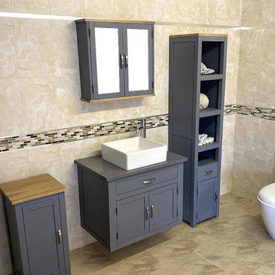 Braintree 751 mm Single Vanity with Vessel Ceramic Basin