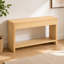 Console en bois avec tiroirs et tablette