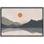"Pastel Mountain Lake Reflection Nature Wilderness Illustration Modern Art Decor Boho Minimal" sur toile-99446364-99446365