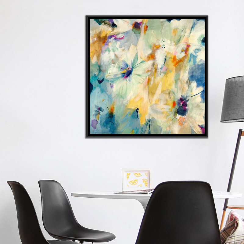 « mirage », reproduction sur toile, H 18 po x l 18 po x P 1,5 po, Toile avec cadre flottant noir, Pas de tapis