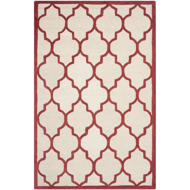 Martins Hand Tufted Wool Geometric Rug, Rectangle 8' x 10'