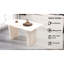Table de salle à manger spacieuse en MDF crème, design moderne pour 4 à 8 personnes