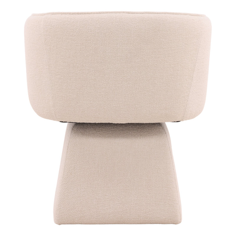 Jonie Upholstered Swivel Chair, Camel, Lola Cream