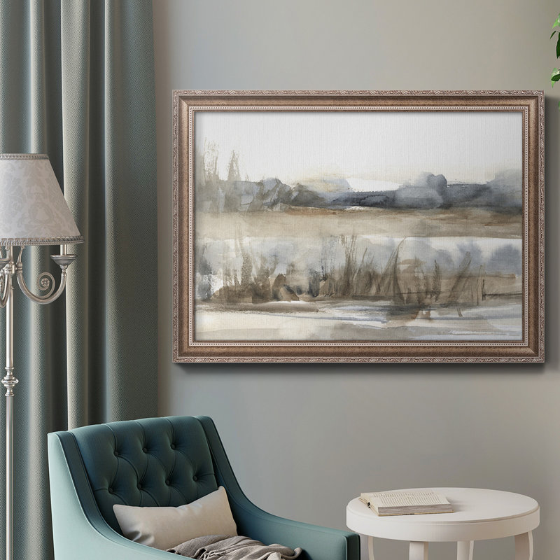 «Blue-Grey Marsh II», peinture sur toile encadrée, H 16 po x l 20 po x P 2,5 po
