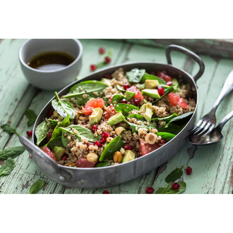 Winter Salad With Quinoa, Avocado, Blood Orange And Nuts - Wrapped Canvas Print, 30cm H x 46cm W x 3.8cm D