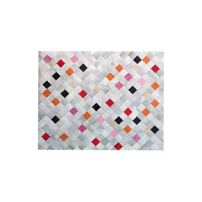 Art Hide Cowhide Area Rug in Pink, Rectangle 9' x 12'