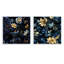 Bron - ensemble de 2 collages floraux carrés-101848042-101848036