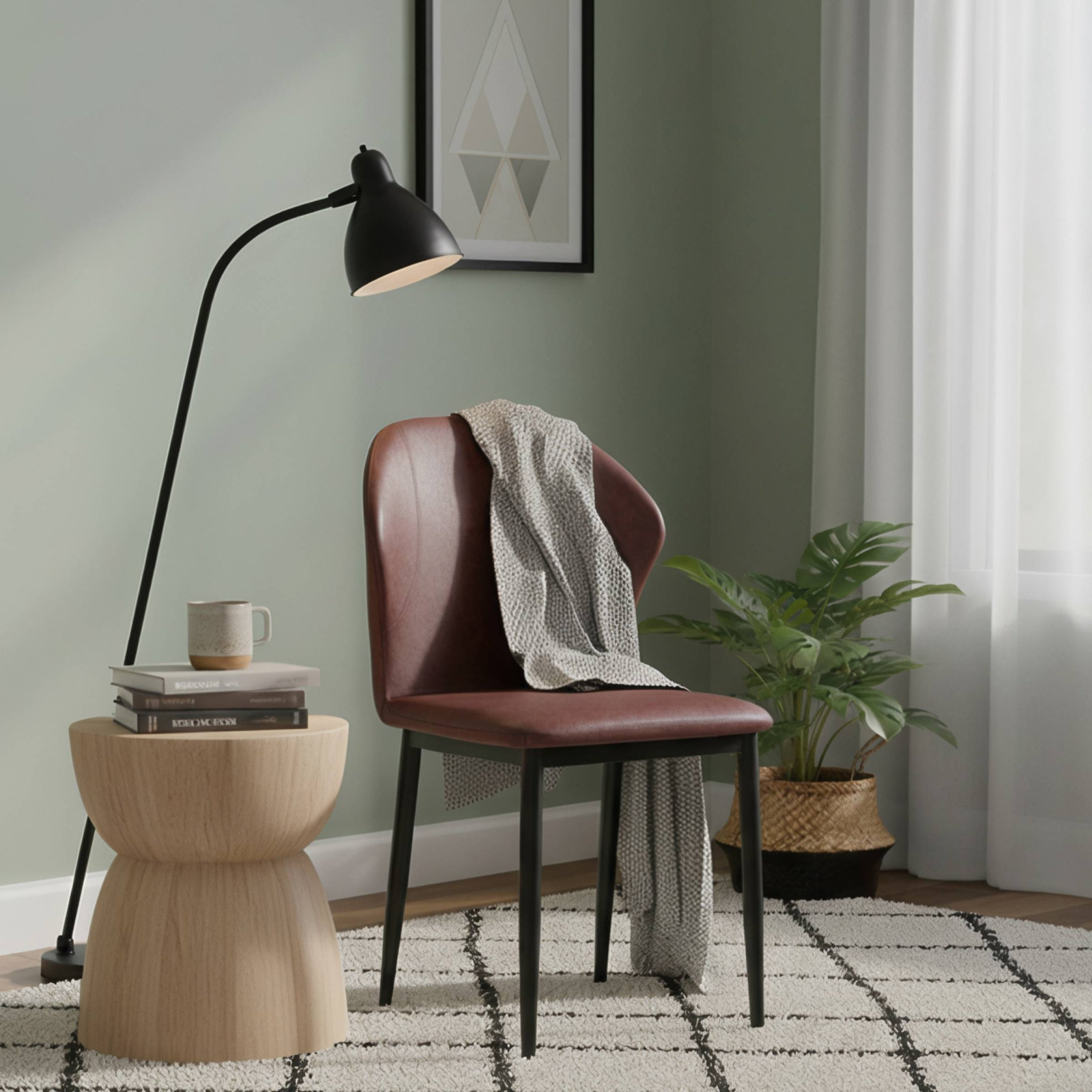 Steves Dining Chair, Plum Purple, Single