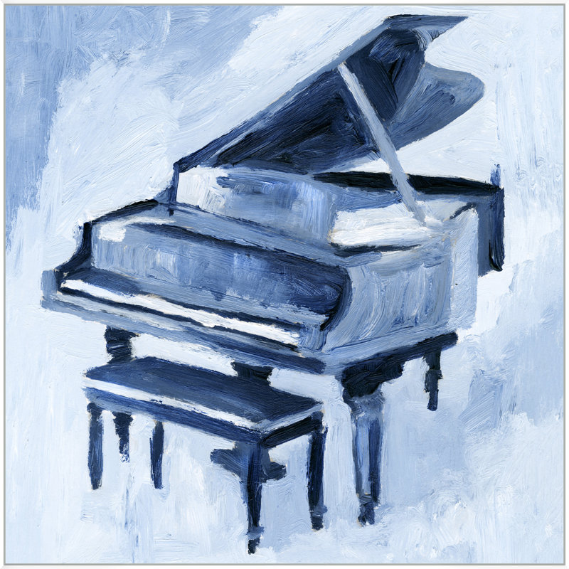 «Baby Grand», peinture sur toile à cadre flottant