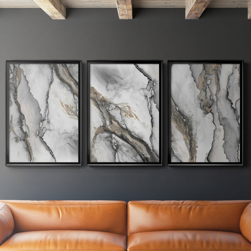 «Abstract Ink Fantasy I», toile encadrée de qualité supérieure - prête à être accrochée, H 36,5 po x l 53 po x P 2,5 po