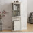 Elegant Glass-Door Storage Cabinet With Multiple Shelves And Sturdy Build, Ideal For Organizing And Displaying Various Items In Any Room.-790396455