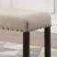 Banc de salle à manger en tissu avec garniture cloutée-1880408651